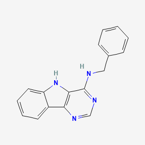molecular formula C17H14N4 B8785627 N-benzyl-5H-pyrimido[5,4-b]indol-4-amine 