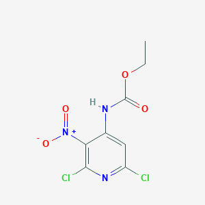 molecular formula C8H7Cl2N3O4 B8785648 Ethyl (2,6-dichloro-3-nitropyridin-4-yl)carbamate 