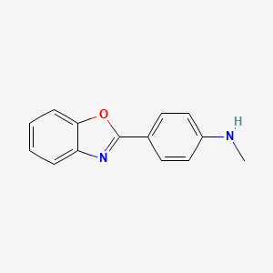 molecular formula C14H12N2O B8785707 Benzenamine, 4-(2-benzoxazolyl)-N-methyl- CAS No. 88741-37-1