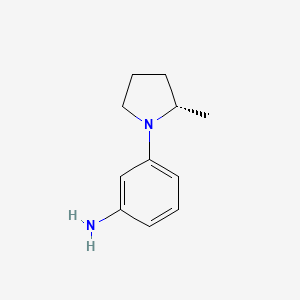 molecular formula C11H16N2 B8785735 (S)-3-(2-Methylpyrrolidin-1-YL)aniline 