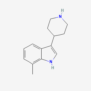 molecular formula C14H18N2 B8785842 7-methyl-3-(4-piperidinyl)-1H-Indole CAS No. 185255-81-6
