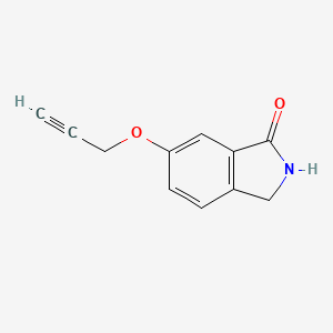 molecular formula C11H9NO2 B8785917 6-(Prop-2-ynyloxy)isoindolin-1-one CAS No. 917884-87-8