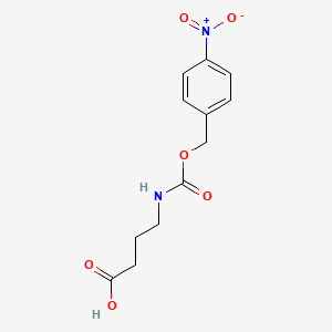 molecular formula C12H14N2O6 B8785953 4-(p-Nitrobenzyloxycarbonyl)aminobutyric acid CAS No. 63216-42-2