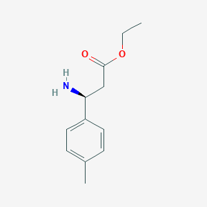 molecular formula C12H17NO2 B8785971 ethyl (3S)-3-amino-3-(4-methylphenyl)propanoate 