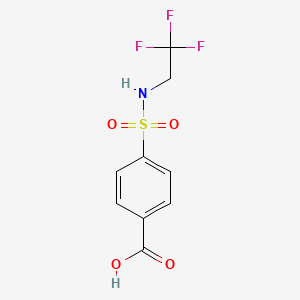 molecular formula C9H8F3NO4S B8785977 4-{[(2,2,2-Trifluoroethyl)amino]sulfonyl}benzoic acid 