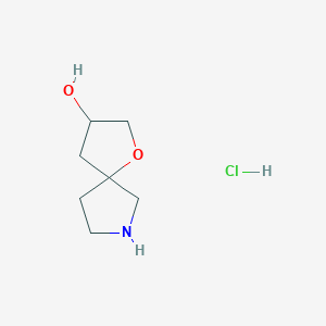 molecular formula C7H14ClNO2 B8785981 1-Oxa-7-azaspiro[4.4]nonan-3-ol hydrochloride 