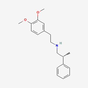 molecular formula C19H25NO2 B8786028 (R)-N-(3,4-Dimethoxyphenethyl)-2-phenylpropan-1-amine CAS No. 522646-18-0