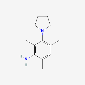 molecular formula C13H20N2 B8786215 2,4,6-Trimethyl-3-(pyrrolidin-1-yl)aniline CAS No. 250651-02-6