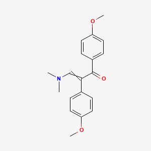 molecular formula C19H21NO3 B8786228 (4-Methoxyphenyl)-[1-(4-methoxyphenyl)-2-dimethylaminovinyl]ketone 