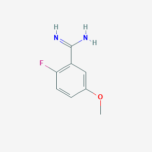 molecular formula C8H9FN2O B8786326 2-Fluoro-5-methoxybenzamidine 
