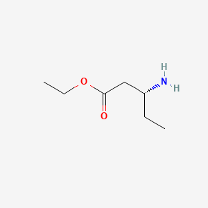 molecular formula C7H15NO2 B8786377 Ethyl (3R)-3-aminopentanoate 