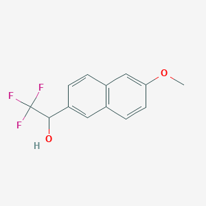 molecular formula C13H11F3O2 B8786396 2,2,2-Trifluoro-1-(6-methoxynaphthalen-2-yl)ethanol 