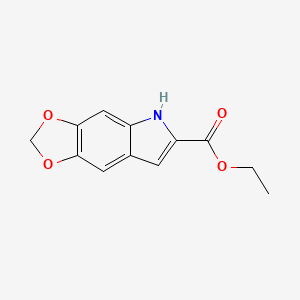 molecular formula C12H11NO4 B8786423 Ethyl 5H-[1,3]dioxolo[4,5-f]indole-6-carboxylate 