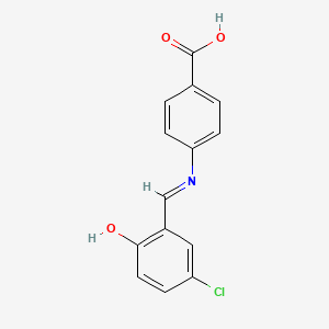 molecular formula C14H10ClNO3 B8786428 4-(((5-Chloro-2-hydroxyphenyl)methylene)amino)benzoic acid CAS No. 71937-06-9