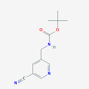 molecular formula C12H15N3O2 B8786442 tert-Butyl ((5-cyanopyridin-3-yl)methyl)carbamate 