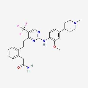 molecular formula C28H32F3N5O2 B8786493 Narmafotinib CAS No. 1393653-34-3