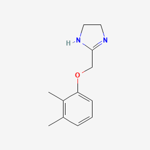 molecular formula C12H16N2O B8786503 2-[(2,3-dimethylphenoxy)methyl]-4,5-dihydro-1H-imidazole CAS No. 67400-54-8
