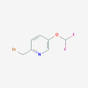 molecular formula C7H6BrF2NO B8786506 2-(Bromomethyl)-5-(difluoromethoxy)pyridine 