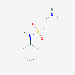 molecular formula C9H20N2O2S B8786521 2-amino-N-cyclohexyl-N-methylethanesulfonamide 