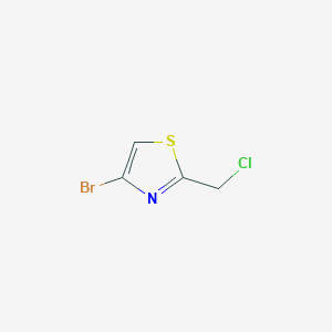 molecular formula C4H3BrClNS B8786530 4-Bromo-2-(chloromethyl)-1,3-thiazole 