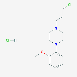 molecular formula C14H22Cl2N2O B8786540 1-(3-Chloropropyl)-4-(2-methoxyphenyl)-piperazine hydrochloride 