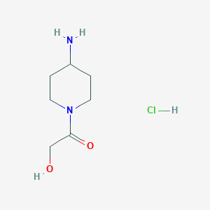 molecular formula C7H15ClN2O2 B8786585 1-(4-Aminopiperidin-1-yl)-2-hydroxyethanone hydrochloride 