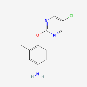 molecular formula C11H10ClN3O B8786595 4-((5-Chloropyrimidin-2-yl)oxy)-3-methylaniline CAS No. 111986-56-2