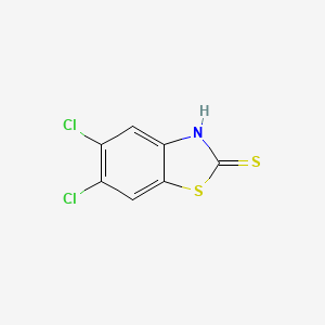 molecular formula C7H3Cl2NS2 B8786599 5,6-dichlorobenzo[d]thiazole-2(3H)-thione CAS No. 80087-69-0