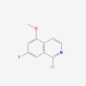 molecular formula C10H7ClFNO B8786734 1-Chloro-7-fluoro-5-methoxyisoquinoline CAS No. 1409950-67-9