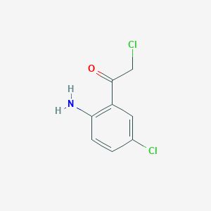 molecular formula C8H7Cl2NO B8786779 1-(2-Amino-5-chlorophenyl)-2-chloroethanone CAS No. 64605-36-3