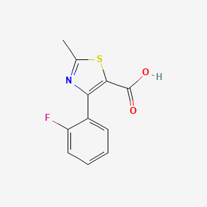 molecular formula C11H8FNO2S B8786797 4-(2-Fluorophenyl)-2-methylthiazole-5-carboxylic acid 