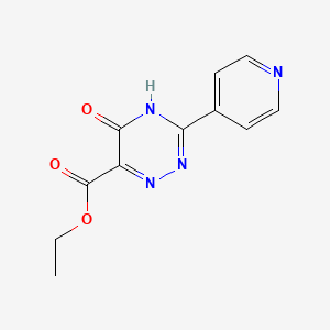 molecular formula C11H10N4O3 B8786825 Ethyl 5-hydroxy-3-(pyridin-4-YL)-1,2,4-triazine-6-carboxylate CAS No. 259807-80-2