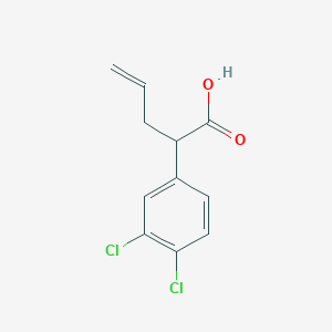 molecular formula C11H10Cl2O2 B8786847 2-(3,4-dichlorophenyl)pent-4-enoic Acid 