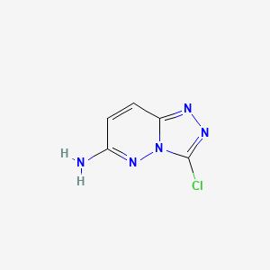 molecular formula C5H4ClN5 B8786869 3-Chloro[1,2,4]triazolo[4,3-b]pyridazin-6-amine 