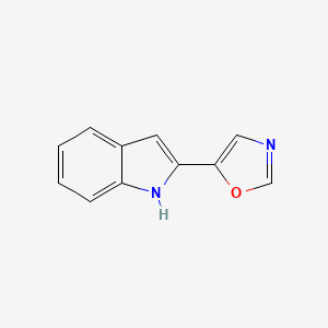 molecular formula C11H8N2O B8786881 5-(1H-indol-2-yl)oxazole CAS No. 84978-69-8