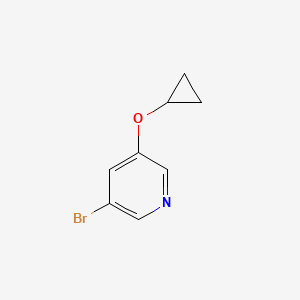 molecular formula C8H8BrNO B8786891 3-Bromo-5-cyclopropoxypyridine 