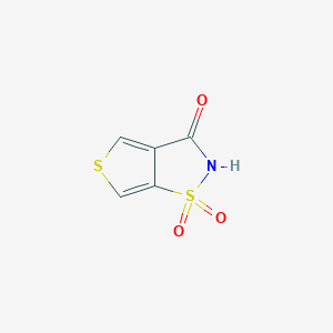 molecular formula C5H3NO3S2 B8786956 thieno[3,4-d]isothiazol-3(2H)-one 1,1-dioxide CAS No. 59337-79-0
