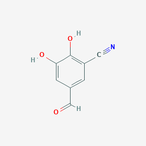 molecular formula C8H5NO3 B8787006 5-Formyl-2,3-dihydroxybenzonitrile CAS No. 28911-18-4