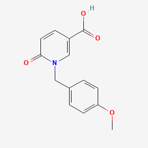 molecular formula C14H13NO4 B8787023 1-(4-Methoxybenzyl)-6-oxo-1,6-dihydropyridine-3-carboxylicacid 