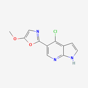 1H-Pyrrolo[2,3-b]pyridine, 4-chloro-5-(5-methoxy-2-oxazolyl)-