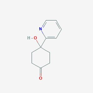 molecular formula C11H13NO2 B8787055 4-Hydroxy-4-(pyridin-2-yl)cyclohexanone CAS No. 10421-19-9