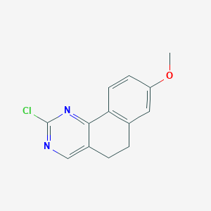 molecular formula C13H11ClN2O B8787061 2-Chloro-5,6-dihydro-8-methoxybenzo[h]quinazoline 