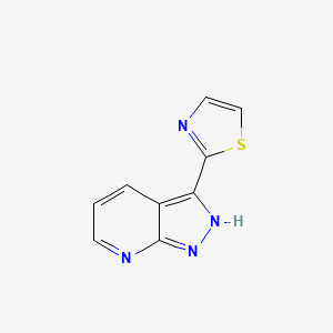 molecular formula C9H6N4S B8787069 2-(1H-Pyrazolo[3,4-b]pyridin-3-yl)thiazole CAS No. 918484-79-4