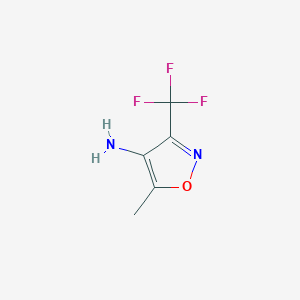 molecular formula C5H5F3N2O B8787085 5-Methyl-3-(trifluoromethyl)isoxazol-4-amine 