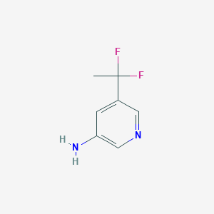 molecular formula C7H8F2N2 B8787127 5-(1,1-Difluoroethyl)pyridin-3-amine 
