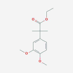 molecular formula C14H20O4 B8787133 Ethyl 2-(3,4-dimethoxyphenyl)-2-methylpropanoate CAS No. 70822-02-5