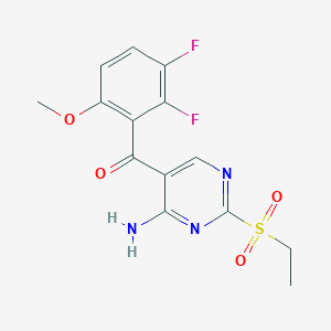 (4-Amino-2-(ethylsulfonyl)pyrimidin-5-yl)(2,3-difluoro-6-methoxyphenyl)methanone