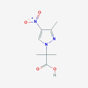 molecular formula C8H11N3O4 B8787157 2-Methyl-2-(3-methyl-4-nitro-1H-pyrazol-1-YL)propanoic acid 