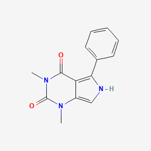 molecular formula C14H13N3O2 B8787176 1,3-dimethyl-5-phenyl-1H-pyrrolo[3,4-d]pyrimidine-2,4(3H,6H)-dione 