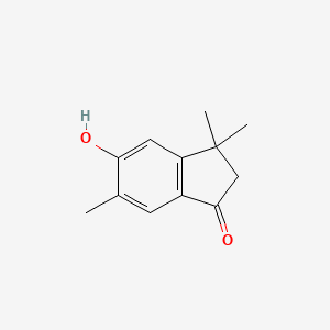 molecular formula C12H14O2 B8787182 2,3-Dihydro-5-hydroxy-3,3,6-trimethylinden-1-one 
